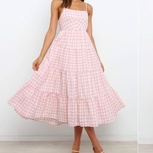 Petal and Pup Caia Dress - pink and white gingham